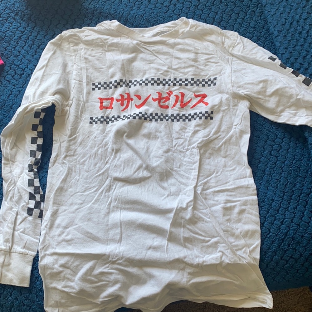 White Japanese style tee shirt small
